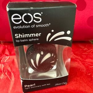 EOS Shimmer Lip Balm in Black and White